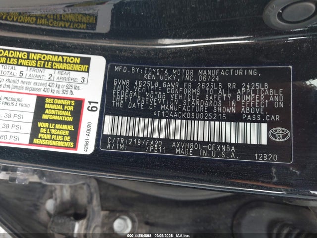 Toyota CAMRY LE 2025 4T1DAACK0SU025215 Image 9