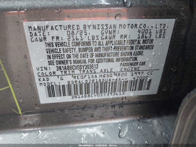 Nissan SENTRA SV 2025 3N1AB8CV0SY393613 Image 9