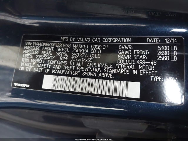 2015 VOLVO XC70 YV440MBK0F1220438 Photo 8