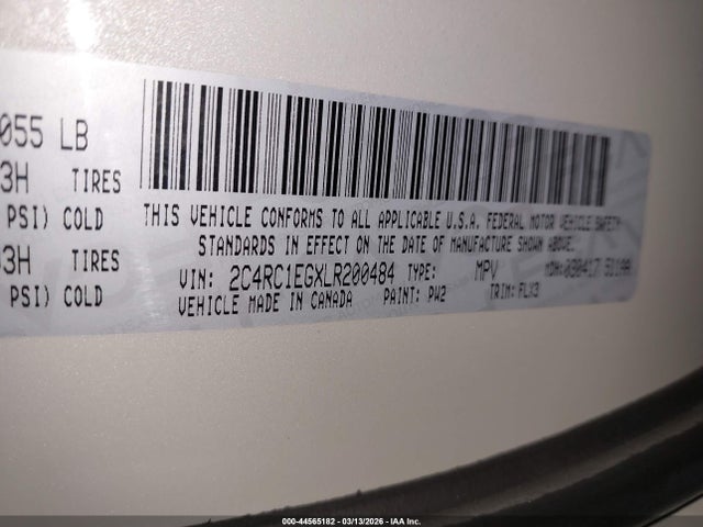 2020 CHRYSLER PACIFICA 2C4RC1EGXLR200484 Photo 8