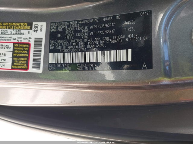 2021 TOYOTA SIENNA 5TDBSKFCXMS030769 Photo 8