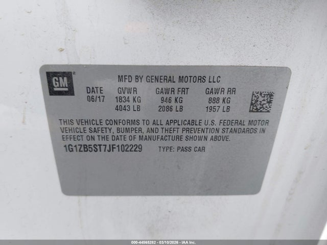 Chevrolet Malibu 1ls 2018 1G1ZB5ST7JF102229 Image 9