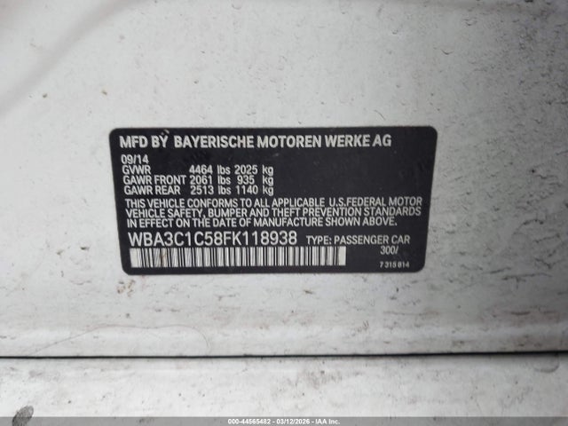 Продаж на аукціоні авто 2015 Bmw 328i, vin: WBA3C1C58FK118938, номер лоту: 44565482
