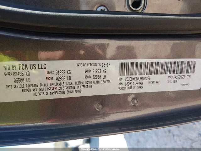 Продажа на аукционе авто 2018 Dodge Charger Police Awd, vin: 2C3CDXKT0JH181376, номер лота: 44565690