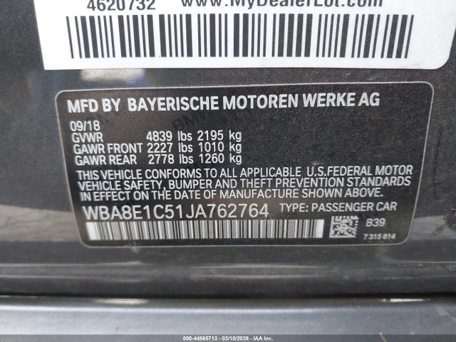 2018 BMW 330E WBA8E1C51JA762764 Photo 8