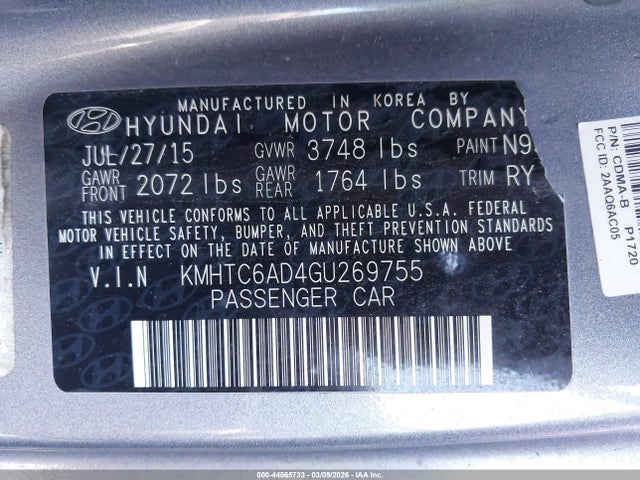 Hyundai Veloster 2016 KMHTC6AD4GU269755 Image 9