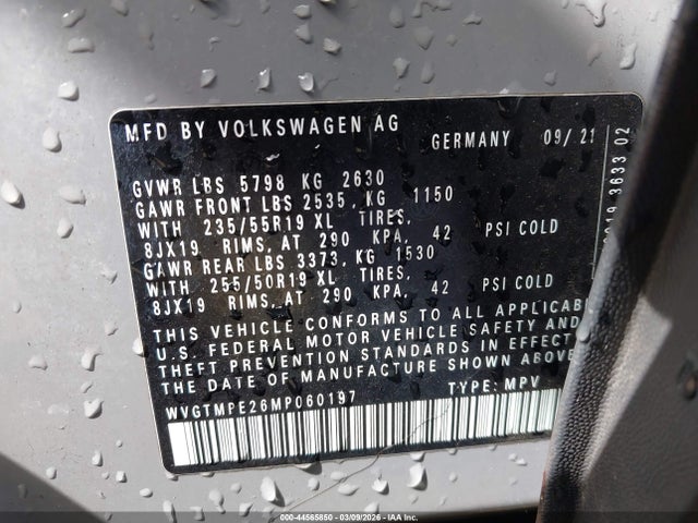 WVGTMPE26MP060197 Volkswagen ID.4 PRO S