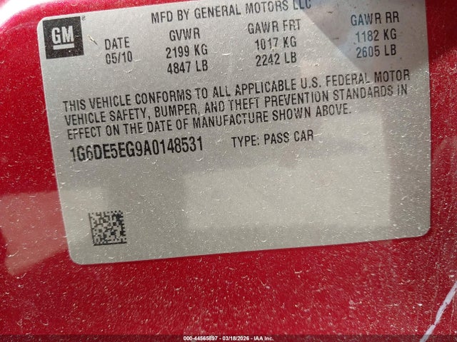 2010 CADILLAC CTS 1G6DE5EG9A0148531 Photo 8