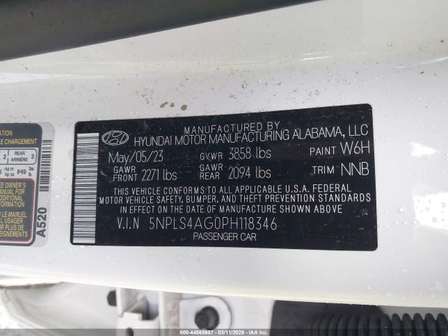 Hyundai ELANTRA SEL 2023 5NPLS4AG0PH118346 Image 9