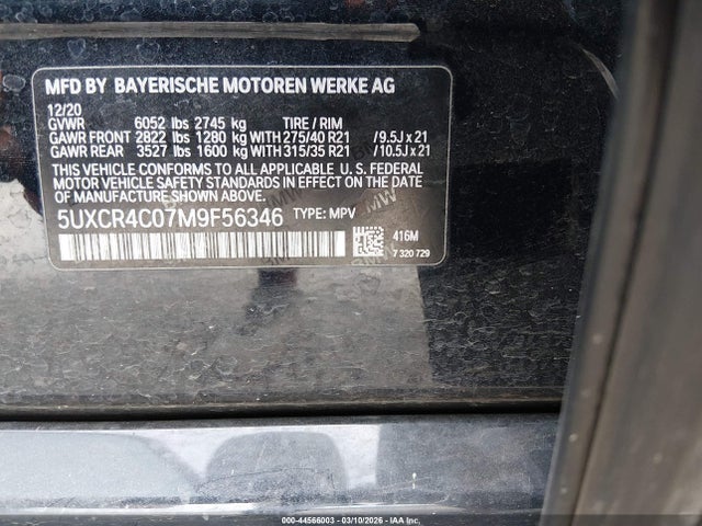 2021 BMW X5 5UXCR4C07M9F56346 Photo 8