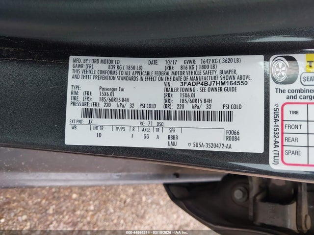 Ford FIESTA SE 2017 3FADP4BJ7HM164550 Image 9