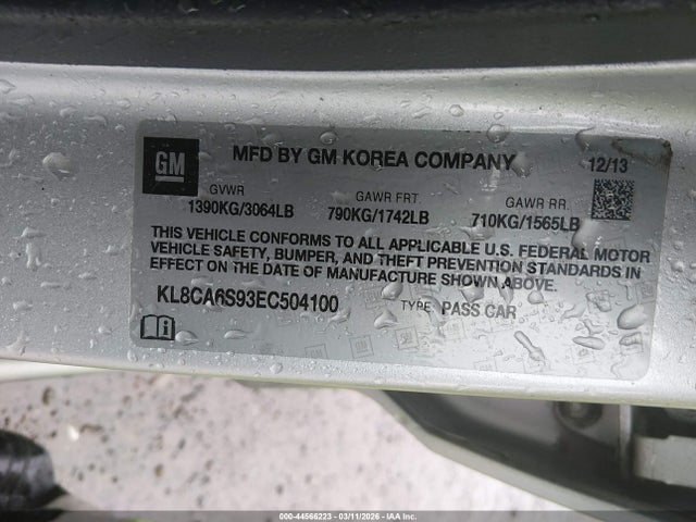 Chevrolet Spark Ls Manual 2014 KL8CA6S93EC504100 Image 9