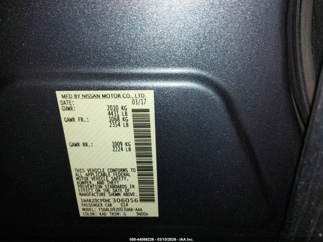 2017 NISSAN LEAF 1N4BZ0CP0HC306056 Photo 8