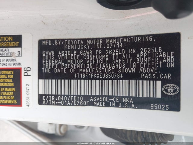 Toyota CAMRY LE 2014 4T1BF1FKXEU850784 Image 9