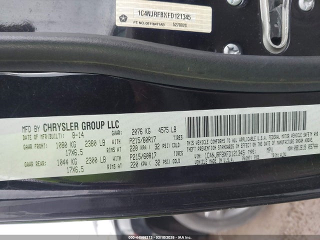 2015 JEEP PATRIOT 1C4NJRFBXFD121345 Photo 8