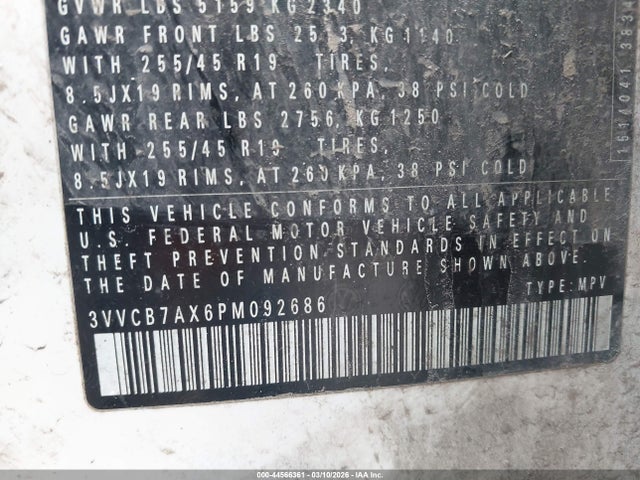 2023 VOLKSWAGEN TIGUAN 3VVCB7AX6PM092686 Photo 8