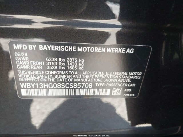 WBY13HG08SCS85708 BMW I5 Xdrive40
