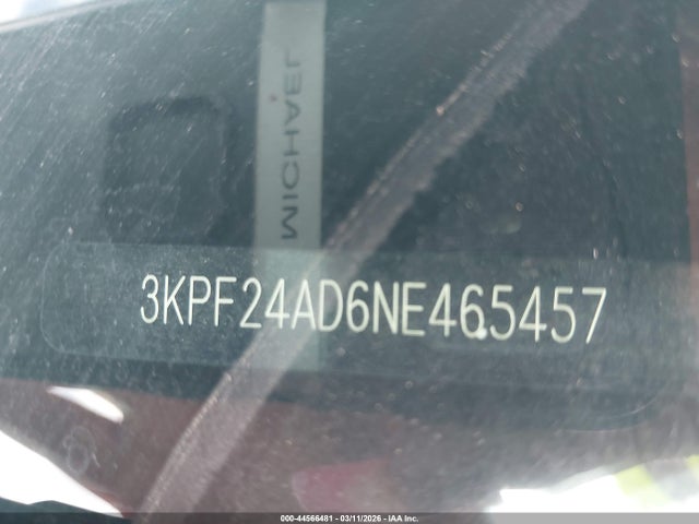 3KPF24AD6NE465457 KIA Forte Lxs