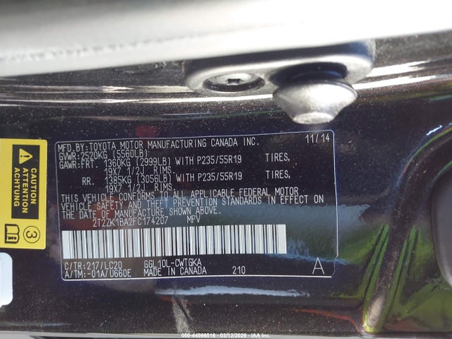 Продаж на аукціоні авто 2015 Lexus Rx 350, vin: 2T2ZK1BA2FC174207, номер лоту: 44566516