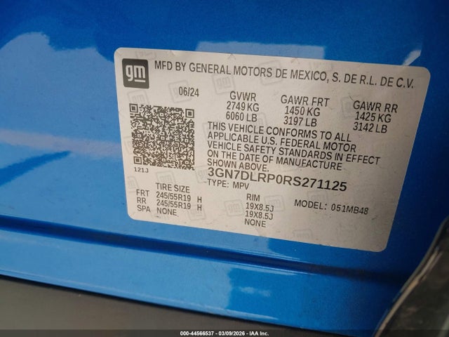 Chevrolet Equinox Ev Lt 2024 3GN7DLRP0RS271125 Image 9