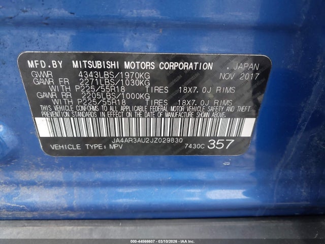 2018 MITSUBISHI OUTLANDER SPORT JA4AR3AU2JZ029830 Photo 8