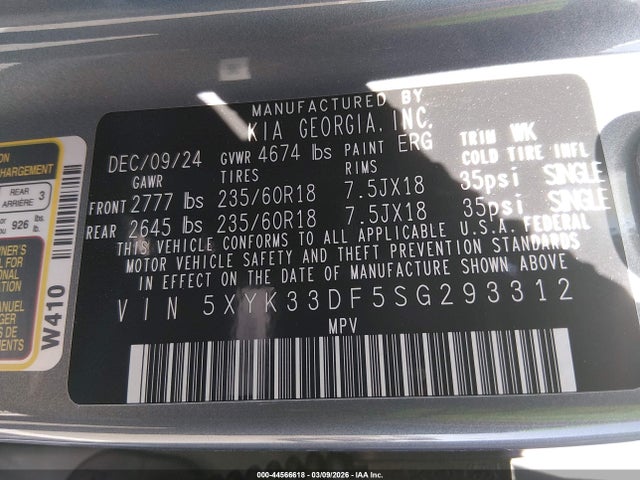 2025 KIA SPORTAGE 5XYK33DF5SG293312 Photo 8