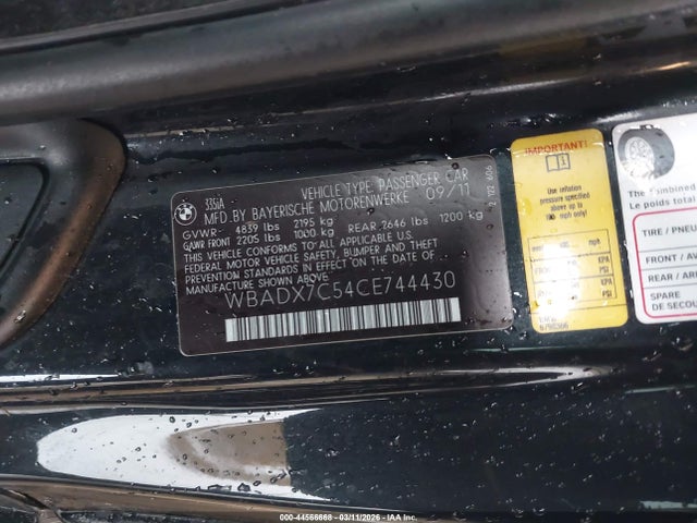 2012 BMW 335I WBADX7C54CE744430 Photo 8