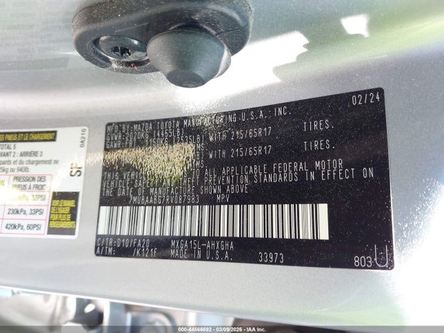 Toyota Corolla Cross Le 2024 7MUBAABG7RV087983 Image 9