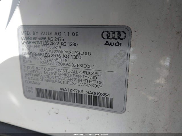 2009 AUDI Q5 WA1KK78R19A009354 Photo 8
