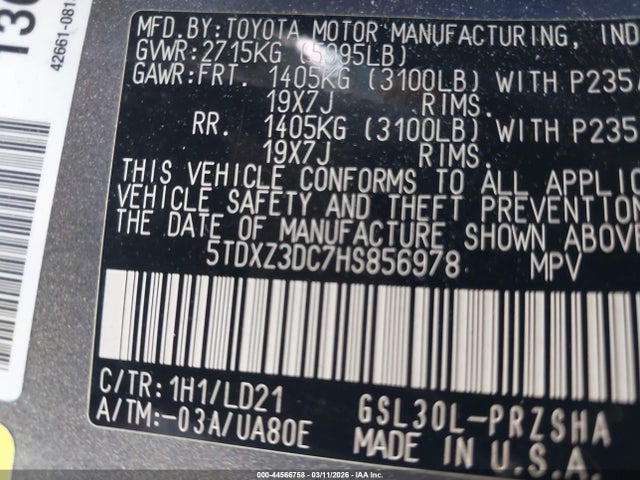 Toyota Sienna Se 8 Passenger 2017 5TDXZ3DC7HS856978 Image 9