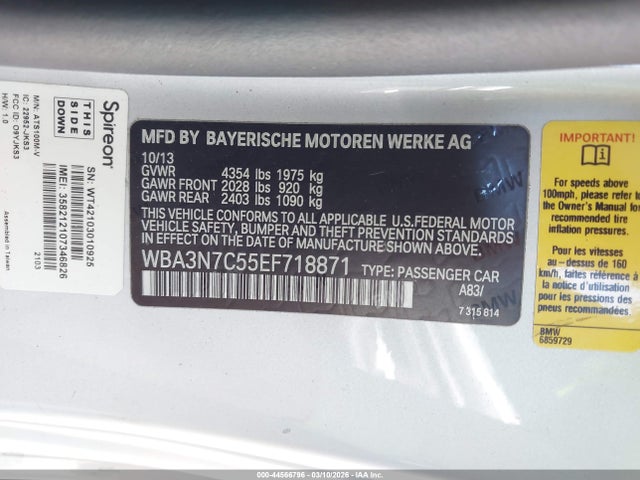 Продаж на аукціоні авто 2014 Bmw 428i, vin: WBA3N7C55EF718871, номер лоту: 44566796