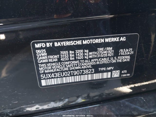 5UX43EU02T9073823 BMW X5 Phev Xdrive50e