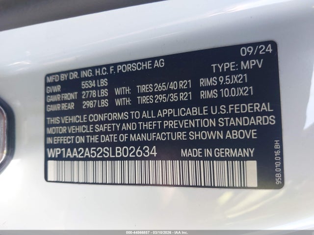 2025 PORSCHE MACAN WP1AA2A52SLB02634 Photo 8