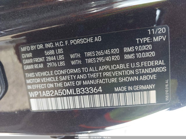 2021 PORSCHE MACAN WP1AB2A50MLB33364 Photo 8