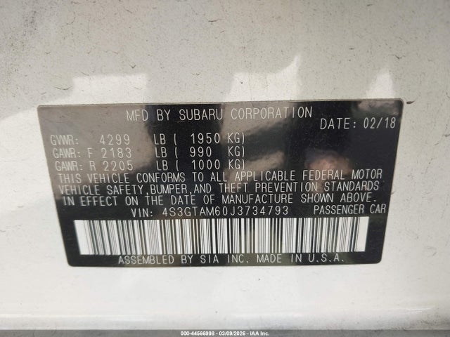 4S3GTAM60J3734793 Subaru Impreza 2.0i Sport