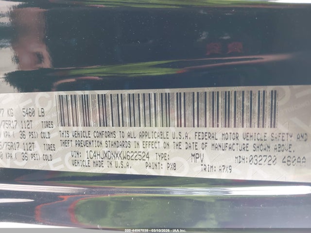 2019 JEEP WRANGLER UNLIMITED 1C4HJXDNXKW622524 Photo 8