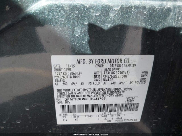 Ford EDGE SE 2015 2FMTK3G95FBC34795 Image 9