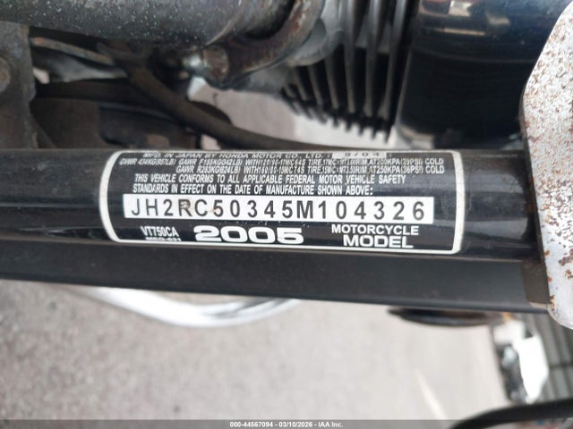 2005 HONDA VT750 JH2RC50345M104326 Photo 9