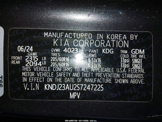 KIA SOUL LX 2025 KNDJ23AU2S7247225 Image 9