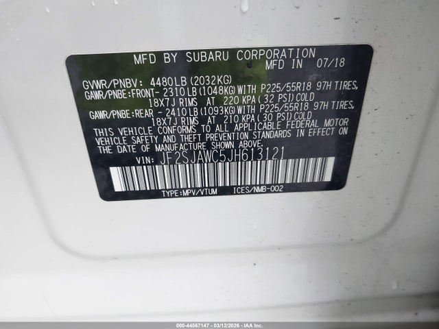 Subaru Forester 2.5i Touring 2018 JF2SJAWC5JH613121 Image 9