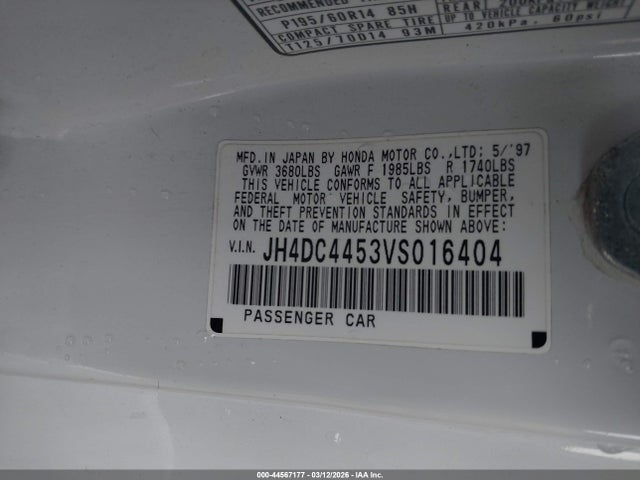 1997 ACURA INTEGRA JH4DC4453VS016404 Photo 8