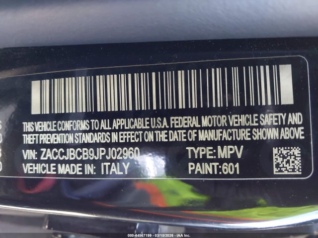 ZACCJBCB9JPJ02960 Jeep Renegade Trailhawk 4x4