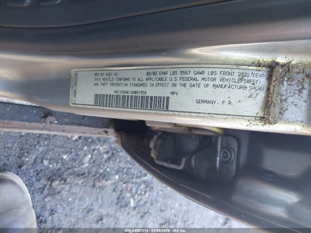 2002 AUDI ALLROAD WA1YD64B12N091558 Photo 8