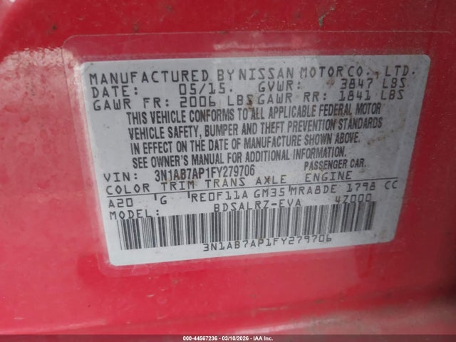 Nissan SENTRA SR 2015 3N1AB7AP1FY279706 Image 9