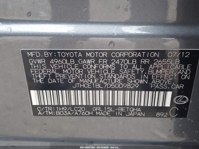 2013 LEXUS GS 350 JTHCE1BL7D5009829 Photo 8