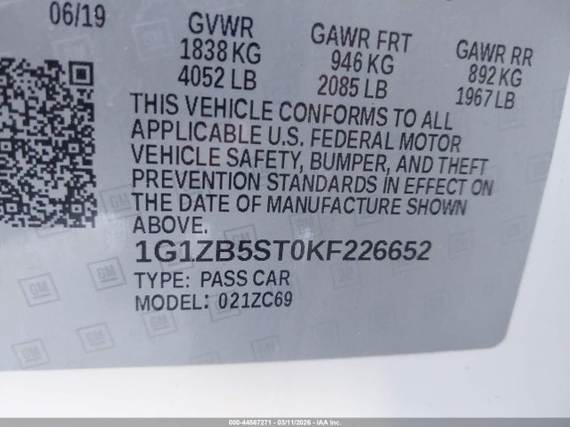 Chevrolet Malibu 1ls 2019 1G1ZB5ST0KF226652 Image 9