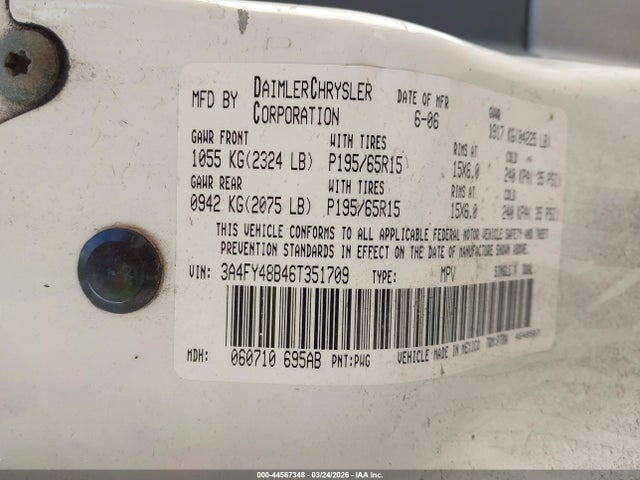 2006 CHRYSLER PT CRUISER 3A4FY48B46T351709 Photo 8
