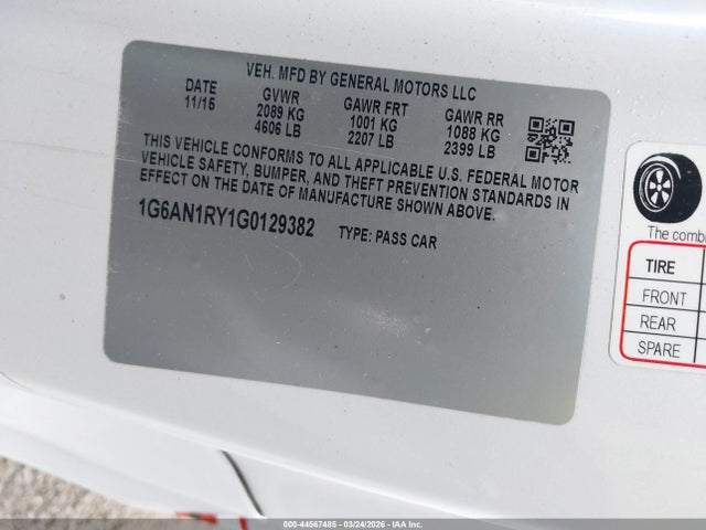 2016 CADILLAC ATS-V 1G6AN1RY1G0129382 Photo 8