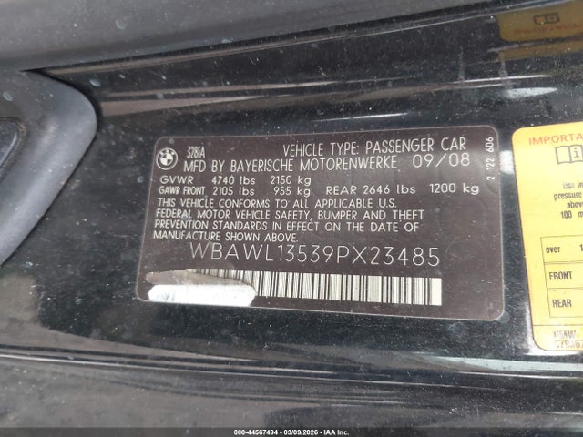 2009 BMW 328I WBAWL13539PX23485 Photo 8