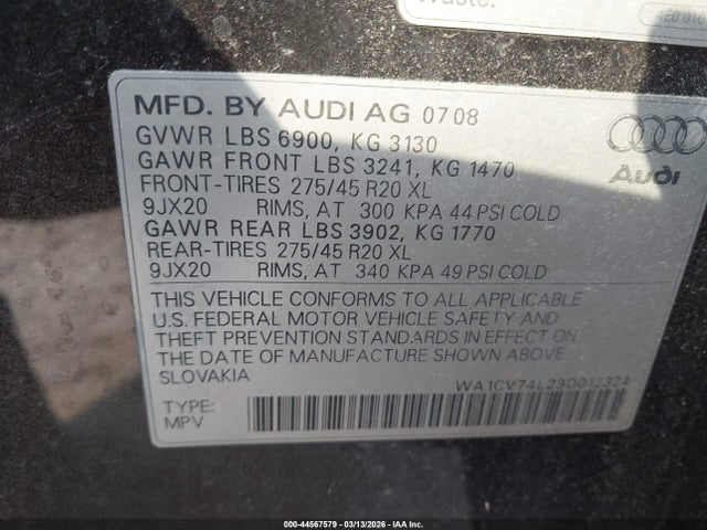 2009 AUDI Q7 WA1CV74L29D012324 Photo 8